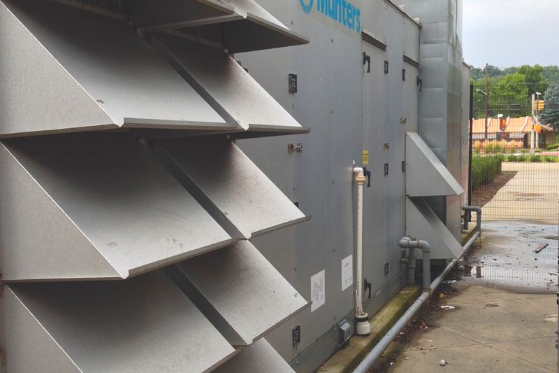 Large commercial dehumidifier used to control indoor humidity